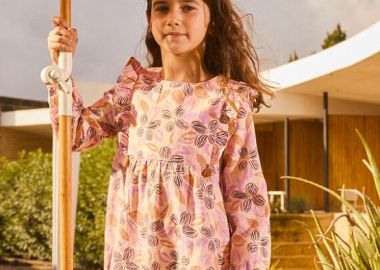 Παιδικό Φόρεμα για Κορίτσια Pale Pink Floral ΡΟΖ - DPAM - 