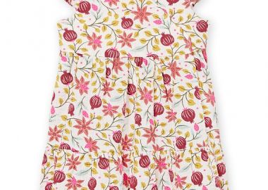 Παιδικό Φόρεμα για Κορίτσια Pomegranate Pattern ΑΝΟΙΧΤΟ ΡΟΖ - DPAM - 