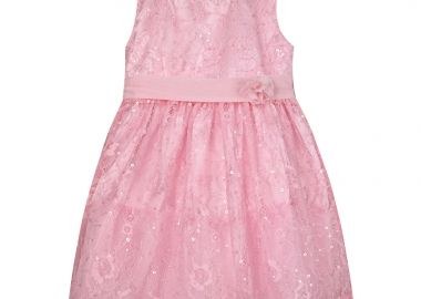 Παιδικό φόρεμα με κεντημένες λεπτομέρειες για κορίτσι - ΠΟΥΔΡΑ 46-224271-7 - energiers - 