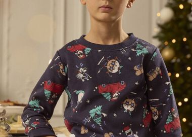 Παιδικό Φούτερ για Αγόρια Cool Christmas ΜΠΛΕ - SERGENT MAJOR - 