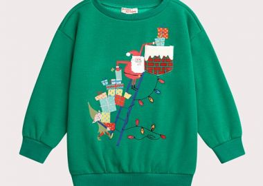 Παιδικό Φούτερ για Αγόρια Green Christmas ΠΡΑΣΙΝΟ - DPAM - 