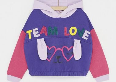 Παιδικό Φούτερ για Κορίτσια Multicolour Team Love ΜΠΛΕ - DPAM - 