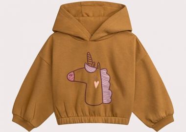 Παιδικό Φούτερ για Κορίτσια Mustard Unicorn ΚΙΤΡΙΝΟ - DPAM - 