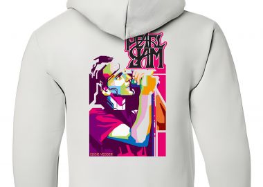 Παιδικό Hoodie Eddie Vedder Pearl Jam Rock Avenue White - Rock Avenue - 