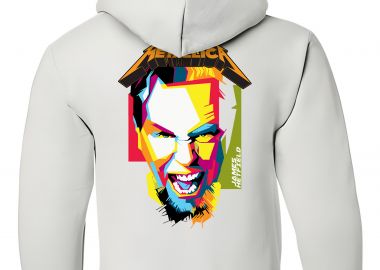 Παιδικό Hoodie James Hetfield 1 Rock Avenue White - Rock Avenue - 