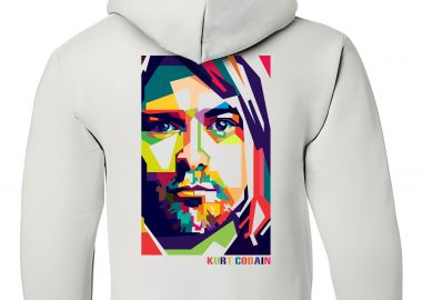 Παιδικό Hoodie K Cobain Art1 Rock Avenue White - Rock Avenue - 