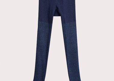 Παιδικό Καλσόν για Κορίτσια Ribbed Navy ΜΠΛΕ - DPAM - 