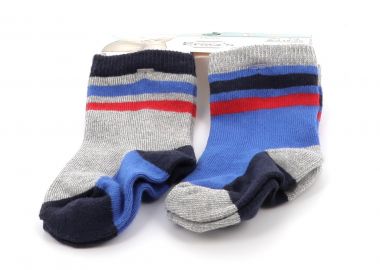 Παιδικό Καλτσάκι για Αγόρι Ersa Χρώματος Γκρι - Μπλε 22224 2 Ζευγάρια - ERSA - 