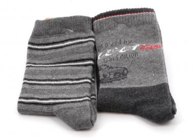 Παιδικό Καλτσάκι για Αγόρι Ersa Χρώματος Γκρι 19218 2 Ζευγάρια - ERSA - 