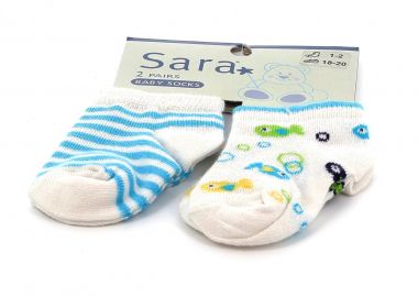 Παιδικό Καλτσάκι για Αγόρι Sara Χρώματος Γαλάζιο 15067 - SARA - 