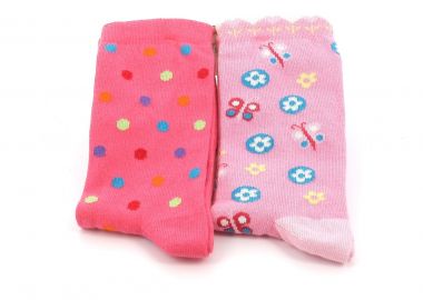 Παιδικό Καλτσάκι για Κορίτσι Ersa Χρώματος Ροζ 20183 2 Ζευγάρια - ERSA - 