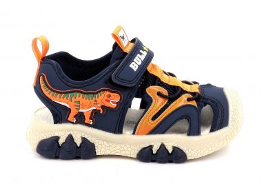 Παιδικό Κλειστό Πέδιλο για Αγόρι Bull Boys T-Rex με Φωτάκι Χρώματος Μπλε DNCL5050-BL01 - BULL BOYS - 