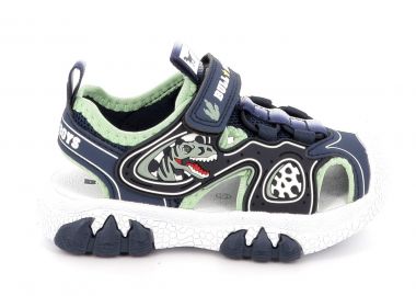 Παιδικό Κλειστό Πέδιλο για Αγόρι Bull Boys T-Rex με Φωτάκι Χρώματος Μπλε DNCL5191-BL11 - BULL BOYS - 