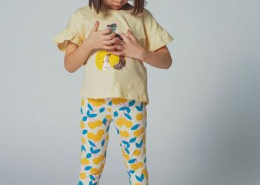 Παιδικό Κολάν για Κορίτσια Lemon Print ΛΕΥΚΟ - DPAM - 
