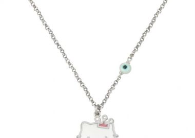 Παιδικό κολιέ από ασήμι με στοιχείο HELLO KITTY από ασήμι με σμάλτο -  - 