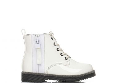 Παιδικό λευκό λουστρίνι μποτάκι - MIGATO - 