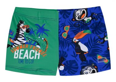 Παιδικό μαγιό boxer εμπριμέ για αγόρι - Πράσινο 32-224116-8 - energiers - 