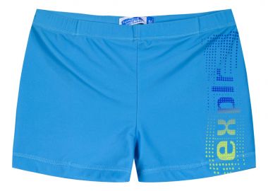 Παιδικό μαγιό boxer με τύπωμα στο πλάι για αγόρι - Τυρκουάζ 33-224011-8 - energiers - 