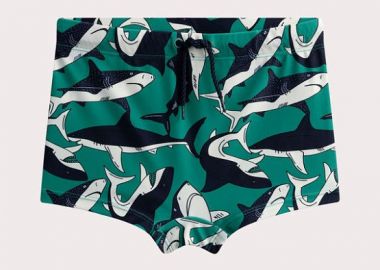 Παιδικό Μαγιό για Αγόρια Shark Print ΠΡΑΣΙΝΟ - DPAM - 