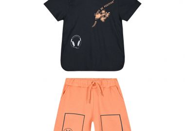 Παιδικό μακό σετ 2 τεμάχια με τύπωμα στην μπλούζα και στην βερμούδα για αγόρι - ΒΕΡΥΚΟΚΚΙ 12-224149-0 - energiers - 