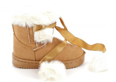 Παιδικό Μποτάκι για Κορίτσι Bubble Kids Χρώματος Καφέ Κάμελ MP16-20215 M.K - BUBBLE KIDS - 