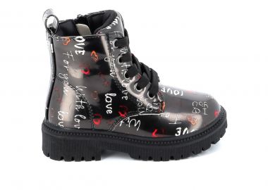 Παιδικό Μποτάκι για Κορίτσι Bubble Kids Χρώματος Μαύρο C1242 - BUBBLE KIDS - 