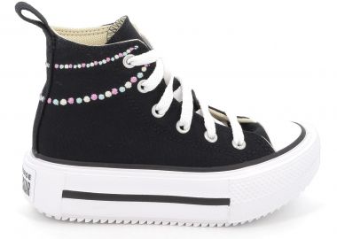 Παιδικό Μποτάκι για Κορίτσι Converse All Star Ctas Lift Double Stack Hi Χρώματος Μαύρο A17802C - ALL STAR - 