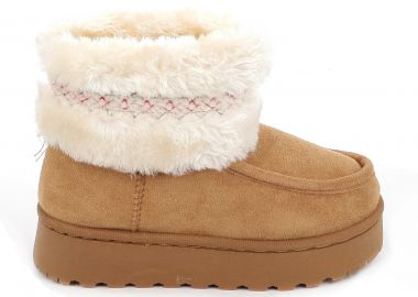 Παιδικό Μποτάκι για Κορίτσι Serafino Χρώματος Καφέ 20201-3B - SERAFINO - 