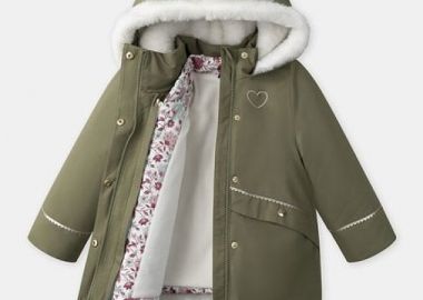 Παιδικό Μπουφάν για Κορίτσια Chaki Floral - 3 σε 1 ΧΑΚΙ - SERGENT MAJOR - 