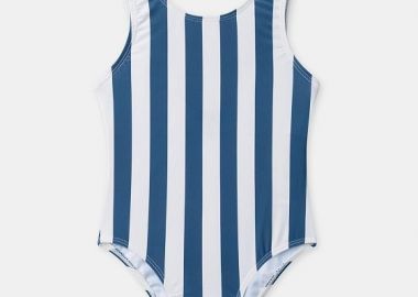 Παιδικό Ολόσωμο Μαγιό για Κορίτσια Vintage Stripes ΕΚΡΟΥ - SERGENT MAJOR - 