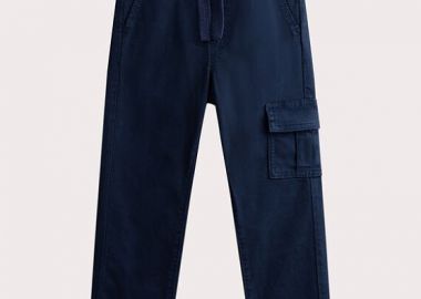 Παιδικό Παντελόνι για Αγόρια Navy Cargo Look ΜΠΛΕ - DPAM - 