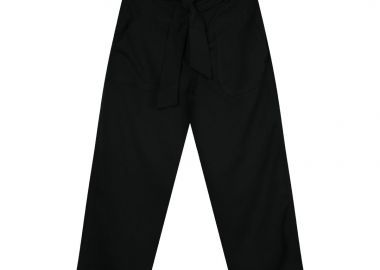 Παιδικό παντελόνι με ζώνη για κορίτσι - ΜΑΥΡΟ 16-224256-2 - energiers - 