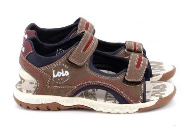 Παιδικό Πέδιλο για Αγόρι Ανατομικό Lois Δερμάτινο Χρώματος Καφέ 63117. - LOIS - 