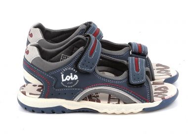 Παιδικό Πέδιλο για Αγόρι Ανατομικό Lois Δερμάτινο Χρώματος Μπλε 63117 - LOIS - 