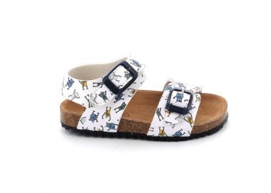 Παιδικό Πέδιλο για Αγόρι Garvalin Sandalia Bio Estampada Χρώματος Λευκό 242468-B - GARVALIN - 