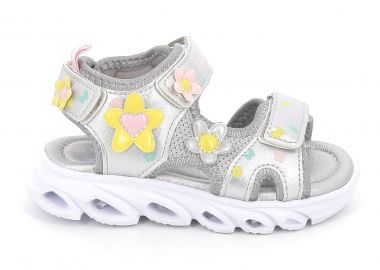 Παιδικό Πέδιλο για Κορίτσι Conguitos με φωτάκια Χρώματος Ασημί COSH260017 - CONGUITOS - 