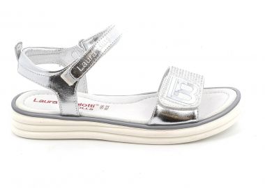 Παιδικό Πέδιλο για Κορίτσι Laura Biagioti Χρώματος Ασημί 7240 - LAURA BIAGIOTTI - 