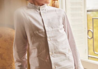 Παιδικό Πουκάμισο για Αγόρια Classic White Beige ΛΕΥΚΟ - SERGENT MAJOR - 