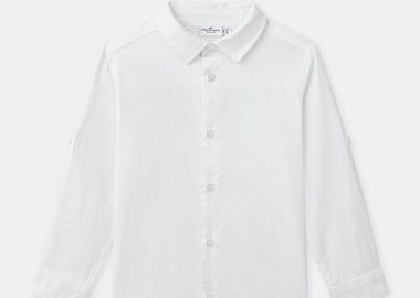 Παιδικό Πουκάμισο για Αγόρια Timeless White ΛΕΥΚΟ - SERGENT MAJOR - 
