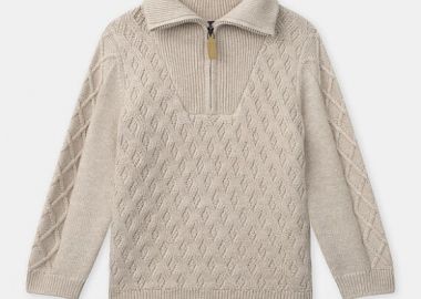 Παιδικό Πουλόβερ για Αγόρια Formal Beige ΛΕΥΚΟ - SERGENT MAJOR - 
