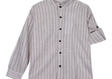 Παιδικό ριγέ πουκάμισο για καλό ντύσιμο για αγόρι - ΜΠΕΖ 42-224193-4 - energiers - 