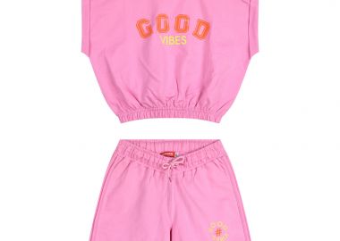 Παιδικό σετ 2 τεμάχια με τύπωμα για κορίτσι - Ροζ 16-224235-0 - energiers - 