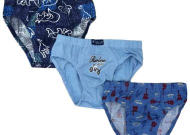 Παιδικό Σλιπ Σετ 3 Τεμαχίων Μπλε - Luxxa - 