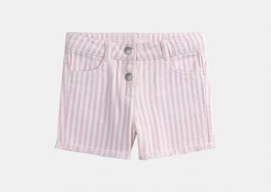 Παιδικό Σορτς για Κορίτσια Denim Stripes ΛΕΥΚΟ - DPAM - 