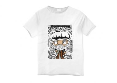 Παιδικό T-shirt Leonardo Da Vinci Pop Culture White - Pop Culture - 