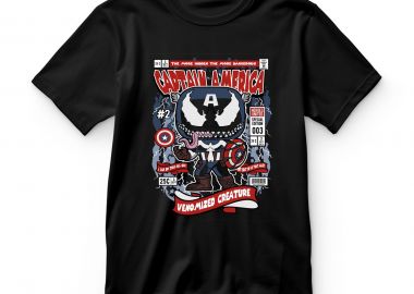 Παιδικό T-shirt Venom Captain America Pop Culture Black - Pop Culture - 
