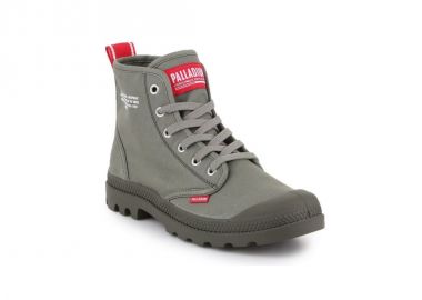 Palladium Pampa Hi Δερμάτινα Γυναικεία Αρβυλάκια Γκρι 76258-325-M - Palladium - 