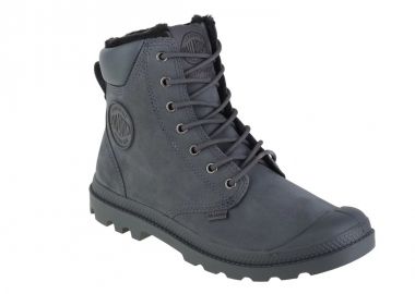 Palladium Pampa Sport Cuff Δερμάτινα Γκρι Ανδρικά Μποτάκια 72992-063-M - Palladium - 