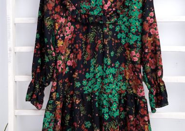 PALMETO FLORAL CHIFFON DRESS -  - 