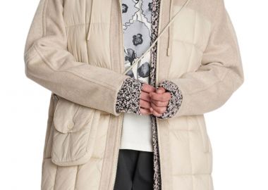 Παλτό Ale Ημίπαλτο Με Κουκούλα & Τσαντάκι 8921726-VANILLA Γυναικείο - Ale - 